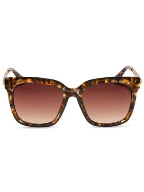 DIFF Hailey Sunglasses Dunmor Tortoise Gold Frames Brown Gradient Lens NWT